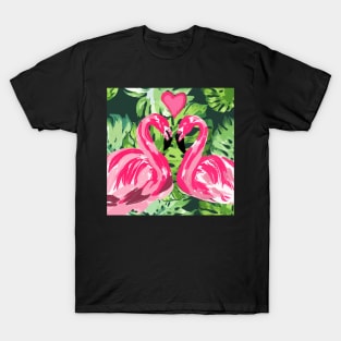 Pink Flamingo Love T-Shirt